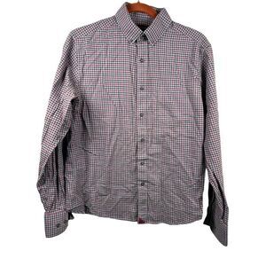 UNTUCKit Vin De Garde Red  Check Long Sleeve Button Up Shirt Mens Size Small‎